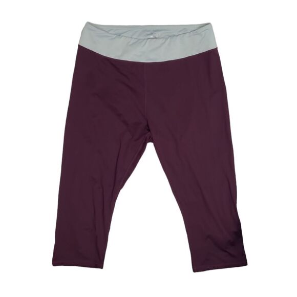 ADORE ME purple cropped Mariam plus sized capri workout‎ leggings 3X - Picture 1 of 7